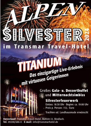 Alpen Silvester 2024 im Transmar Hotel